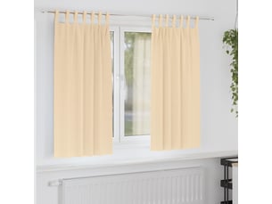 Lot de 2 rideaux occultants, rideaux black-out avec anneaux crème 175 x 140 cm cf44625