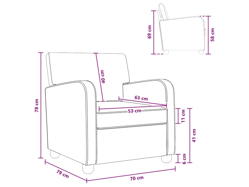  Vidaxl fauteuil vert foncé velours  - Conforama C