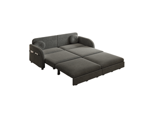 Canapé droit convertible <strong></strong> <strong>Fay Lum</strong> 2 places Tissu gris