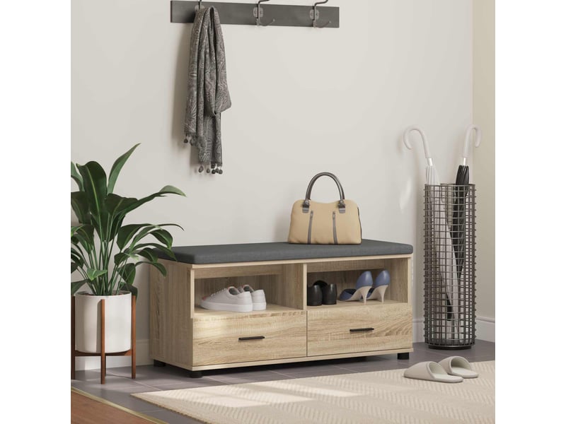  Banc d'entrée, banc interieur chêne sonoma 100x38x46 cm  - Conforama B
