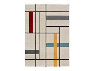 Tapis atticgo delta rectangulaire multicolore - 100% polypropylène, dos jute