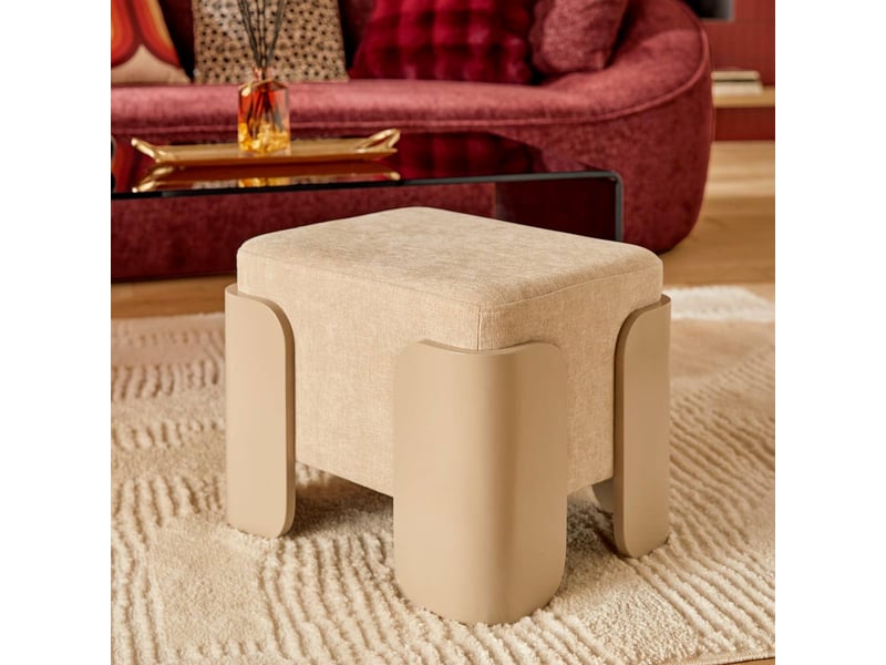  Pouf mizar rectangulaire 36x38cm crème MIZAR - Conforama D