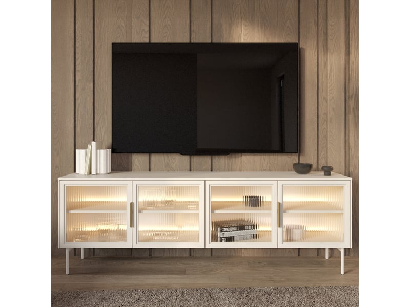  Selsey lumi - meuble tv à 4 portes - 181 cm - grėge Lumi - Conforama B
