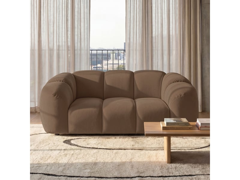 Selsey millma - canapé - 180 cm - velours brun clair Millma - Conforama B