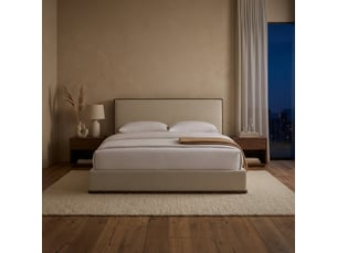 Lit pont 180x200 cm MOBILIER DECO   coloris beige