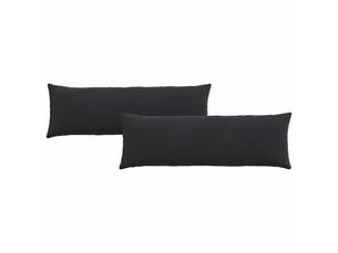 Lot de 2 coussins de canapé, coussins décoratifs noir 120 x 40 cm cf59133