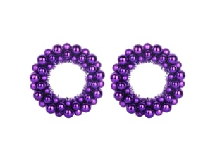 Couronnes de boules de noël 2 pcs lilas 33 x 33 x 7 cm