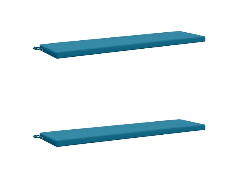 Lot de 2 coussins de banc, coussins d'assise soest 100 % polyester bleu clair cf57099 - Conforama A