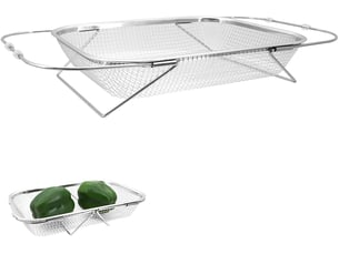 Passoire extensible en acier inoxydable de qualité supérieure pour laver les légumes, les fruits, égoutter les pâtes cuites