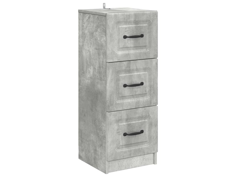  Armoire de rangement bureau, armoire à tiroirs gris béton 33 x 34,5 x 87 cm  - Conforama A