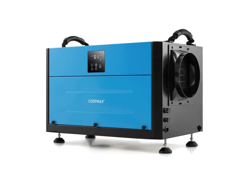  Déshumidificateur 58 x 38 x 36 cm 73,5 ljour silencieux 3 modes pour vides sanitaires en métal bleu 20_0011713  - Conforama A