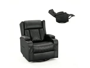 Fauteuil relax manuel   Simili noir