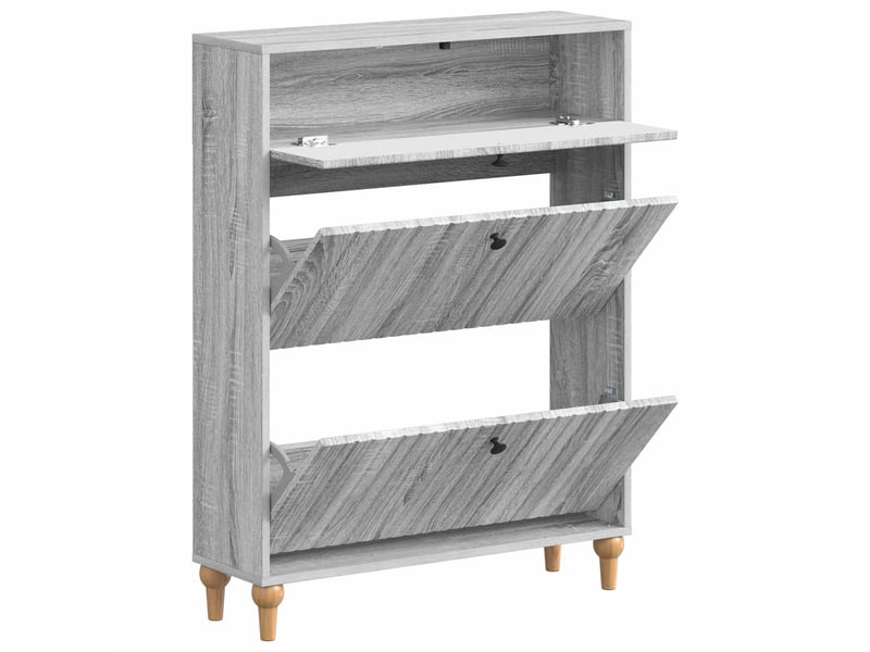  Meuble à chaussure, cabinet à chaussures alkmaar 78x24x103 cm bois d'ingénierie shl4837  - Conforama C