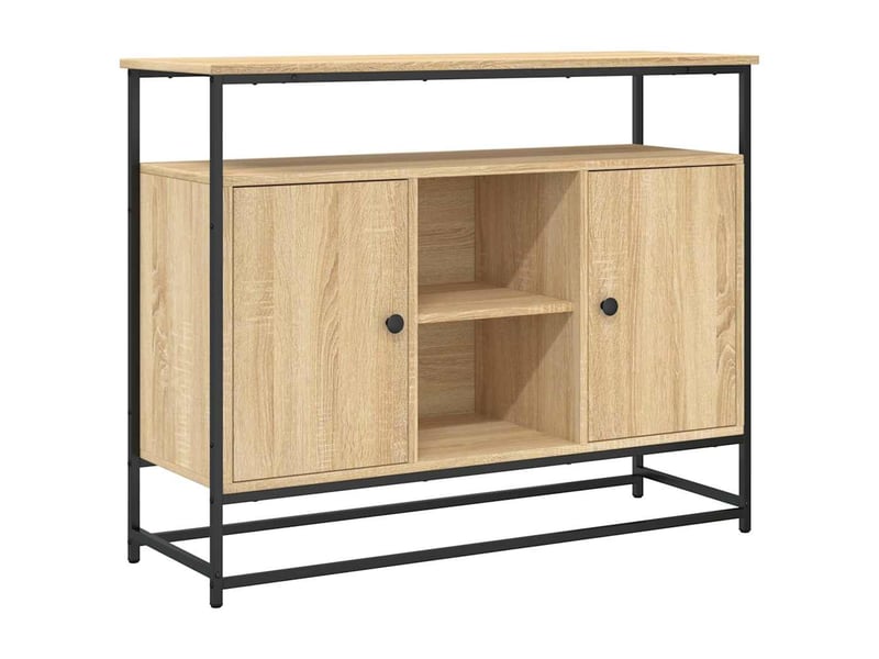 Buffet - bahut - meuble de rangement chêne sonoma 100x35x80 cm bois d'ingénierie  - Conforama A