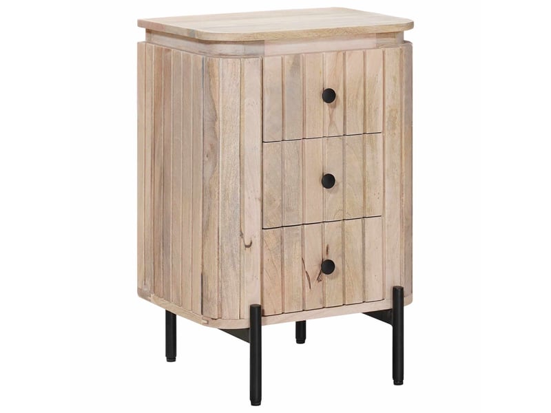  Table de chevet - cabinet de chevet - table de nuit faite main blanc 40 x 30 x 60 cm  - Conforama B