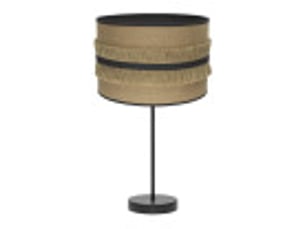 Lampe à poser fabrilamp natalia toile de jutenoir 1 x e27 62 x 30 x 30 cm