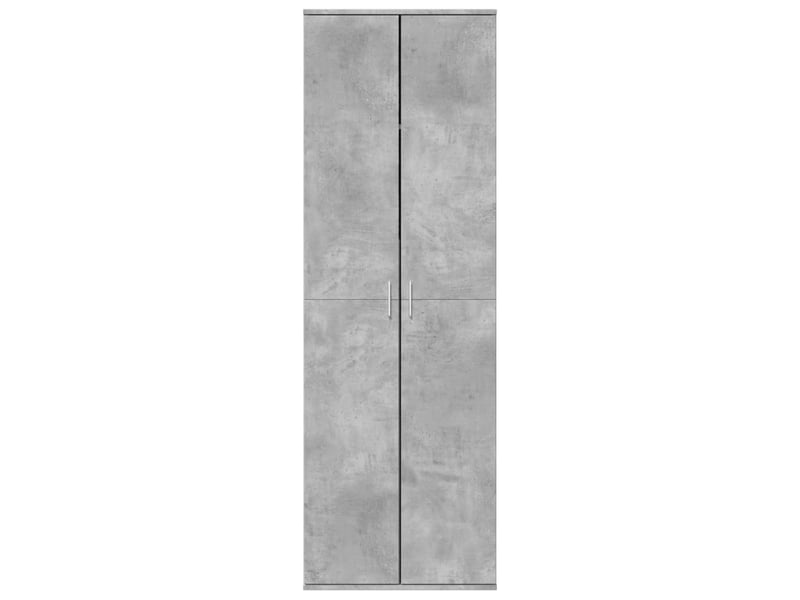  Buffet haut, meuble de rangement salon gris béton 60x35x180 cm bois d'ingénierie  - Conforama C