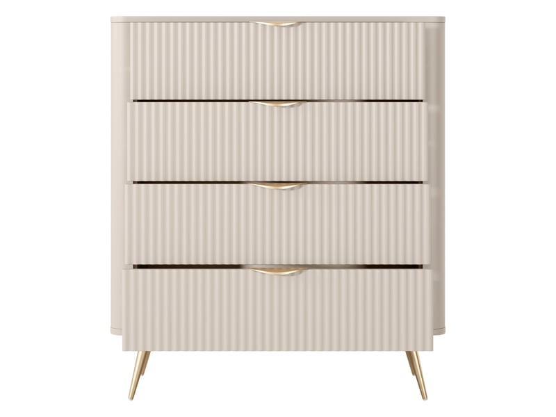  Buffet haliso, commode 4 tiroirs, 88x38x101h cm beige Haliso - Conforama E