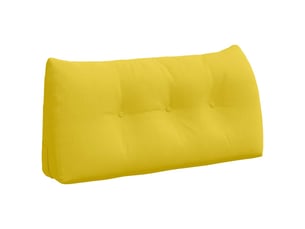 Coussin de dos, coussin de dossier jaune clair 100 x 24 x 50 cm tissu cf54767