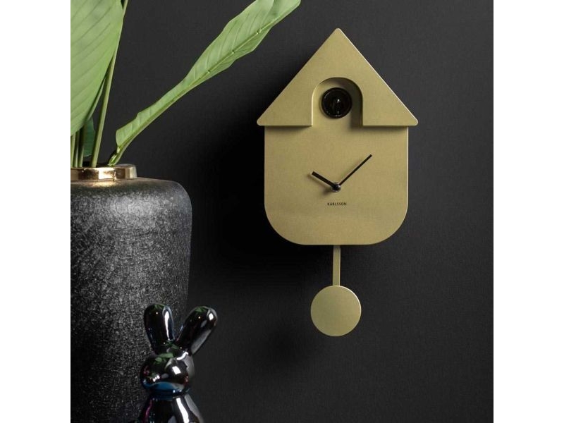  Horloge murale moderne cuckoo or métallique  - Conforama B