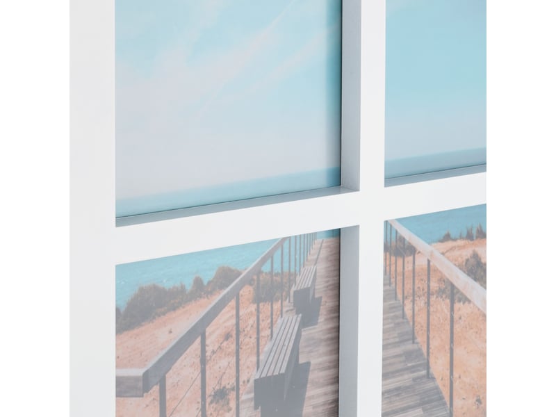  Cadre photo pêle-mêle moderne 44 x 33,5 x 3 cm pour 4 photos en plastique noir 13_0010590  - Conforama C