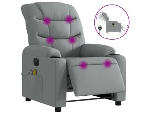 Fauteuil relax électrique Tissu argenté