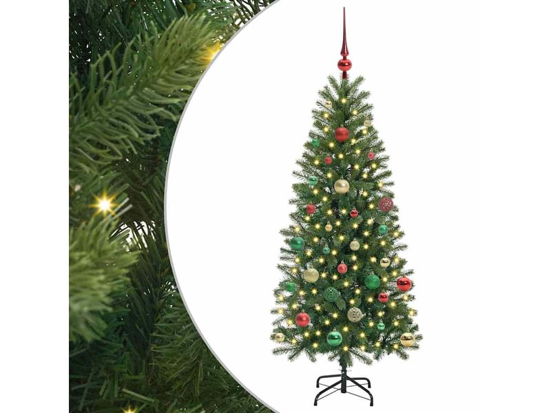  Sapin de noël - arbre de noël artificiel vert 150 cm pe et pvc  - Conforama A