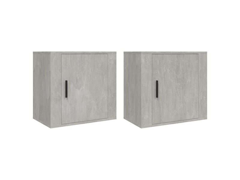  Lot de 2 tables de chevet - cabinet de chevet - table de nuit murales gris béton 50x30x47 cm  - Conforama A