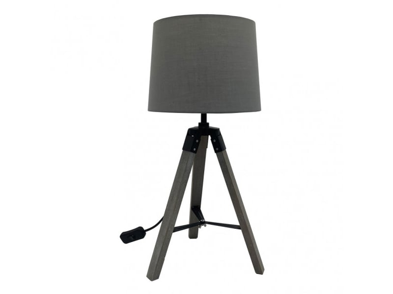  Lampe à poser fabrilamp julen e27 coloris grisnoir 52 x 24 x 24 cm 162371028 - Conforama A