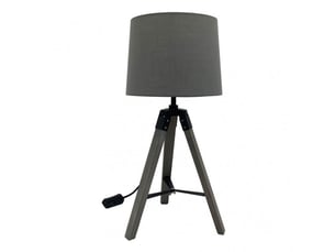Lampe à poser fabrilamp julen e27 coloris grisnoir 52 x 24 x 24 cm