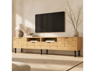 Meuble tv coloris naturel 200 cm <strong>MIVRAY </strong>  <strong></strong>