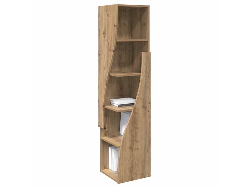  Meuble d'angle, meuble de rangement salon 32x32x140cm bois d'ingénierie chêne artisanal  - Conforama C