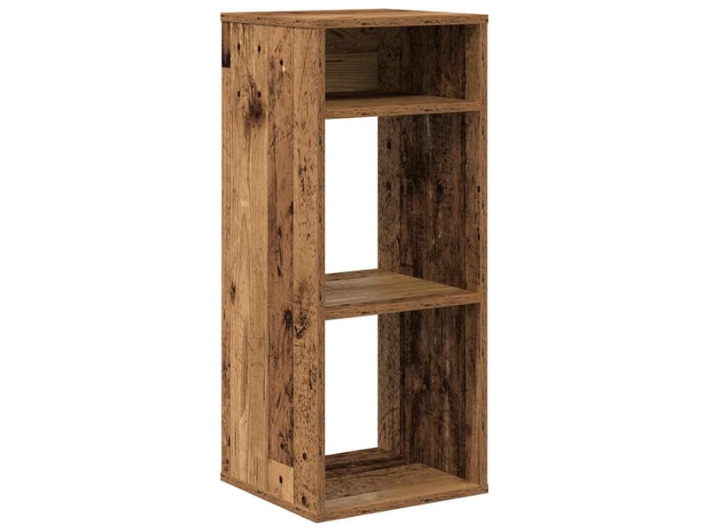  Bibliothèque, meuble de rangement salon vieux bois 34x31x80 cm bois d'ingénierie  - Conforama A