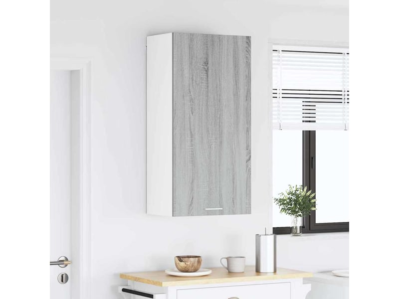  Meuble de rangement, armoire suspendue gris sonoma et blanc 50x31x100cm  - Conforama D