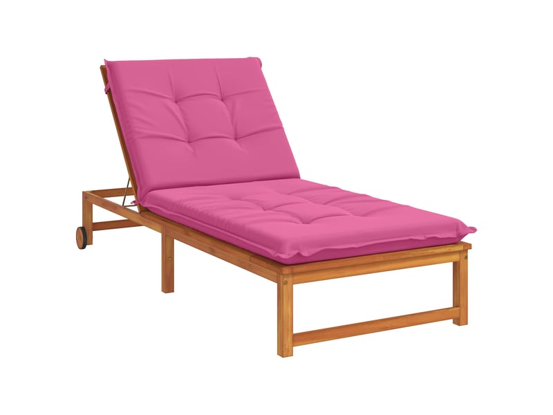 Coussin de transat, coussin pour bain de soleil gemert 100 % polyester rose 190 x 70 x 9 cm cf56181 - Conforama C