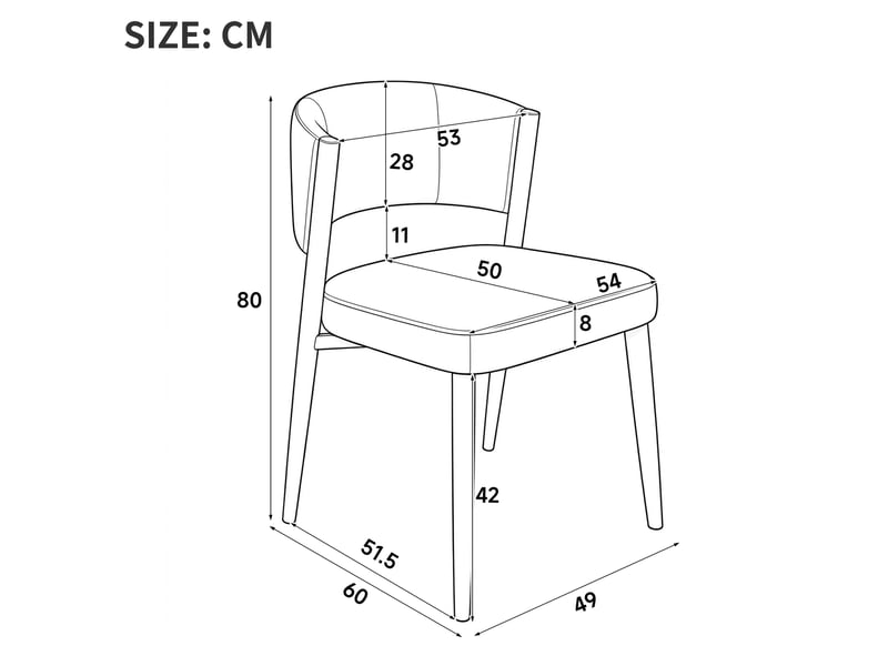 Lot de 2 chaises de salle à manger en tissu chenille taupe avec pieds en métal - Conforama E