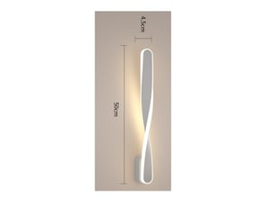 Applique murale interieur led, 21w applique murale moderne spirale 50cm lumière chaude