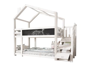 Lit superposé 2x90x200 cm coloris blanc