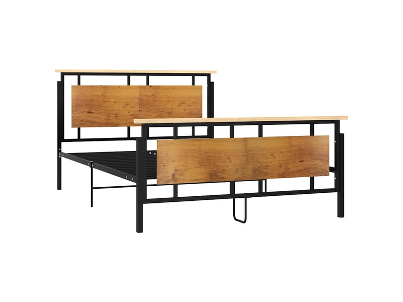  Lit double- lit adulte -  cadre de lit sans matelas métal 140x200 cm  - Conforama A