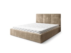 Lit coffre 180x200 cm <strong>MASSENO</strong> <strong></strong> coloris beige