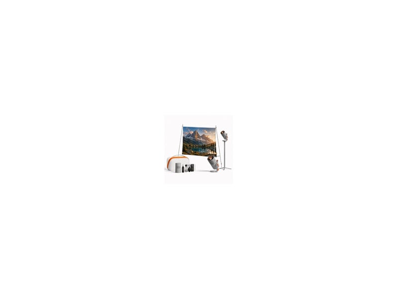  Vidéoprojecteur portable full hd 1080p dlp 450 lm avec pied batterie, écran et sac 8315698 - Conforama A