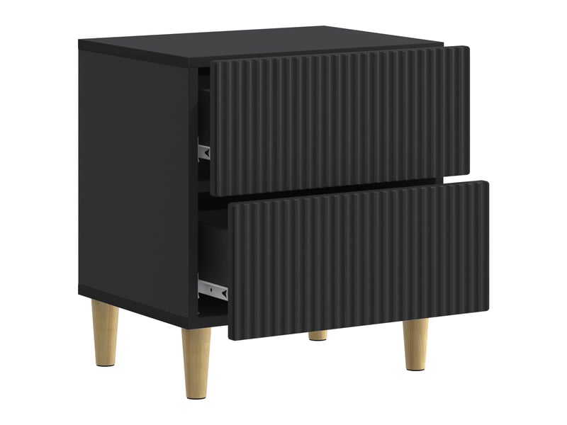  Table de chevet avec tiroir 2 pièces noir 43 x 34,5 x 48 cm  - Conforama D