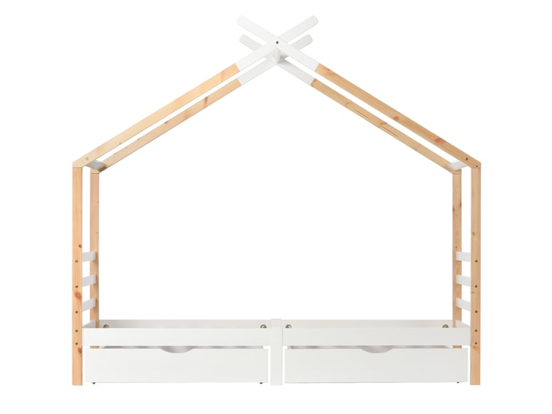 Lit cabane enfant dimensions 90x200 cm hauteur 183 cm poids max 120 kg livraison deux colis montage requis - Conforama A