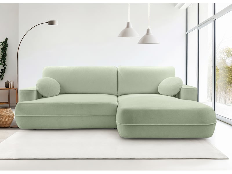  Canapé d’angle avec fonction lit peoni 267 cm vert sauge d Peoni - Conforama B