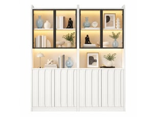 Vitrine coloris blanc  OKWISH  - 160 cmx200 cm