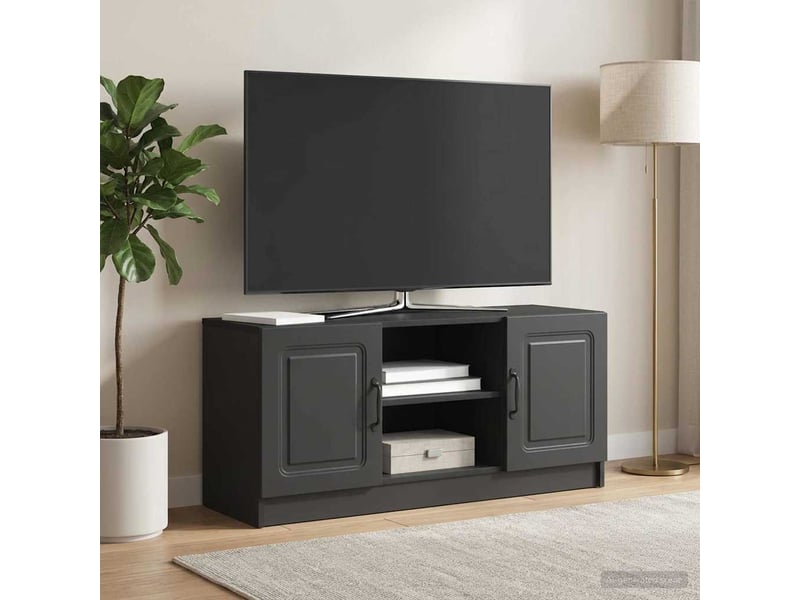  Meuble tv - banc tv - meuble de rangement noir 102 x 34,5 x 47 cm bois d'ingénierie  - Conforama D