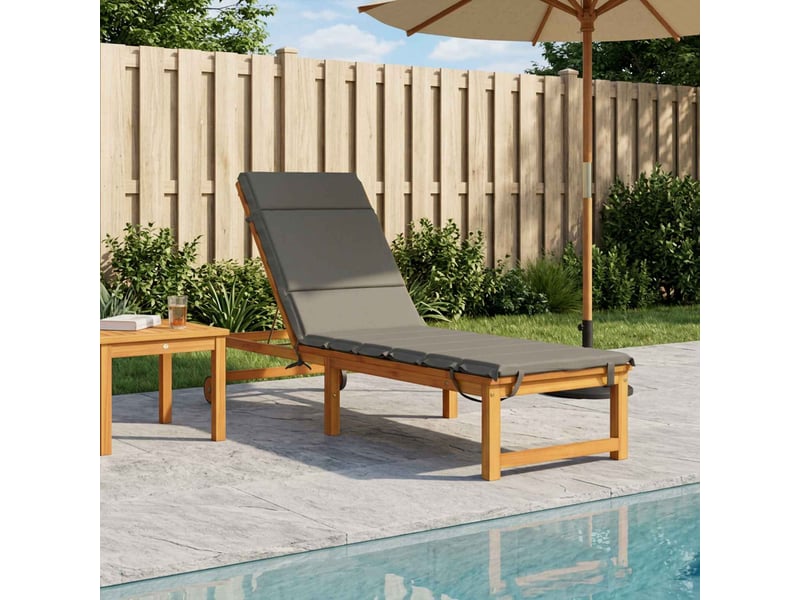 Coussin de transat, coussin pour bain de soleil gemert 100 % polyester gris 200 x 50 x 3 cm cf56152  - Conforama B
