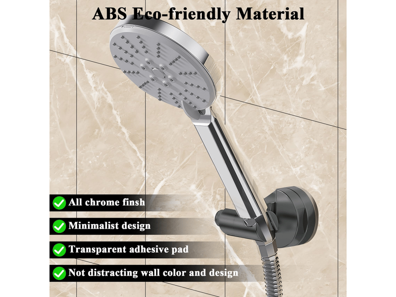  Support de pommeau de douche réglable, clip de fixation pour pommeau de douche, sans perçage, gris.  - Conforama C