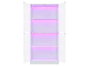 Vitrine coloris blanc PEXCHO - 80 cmx170 cm
