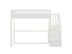 Lit mezzanine 90x200 cm ZOVIRA coloris blanc